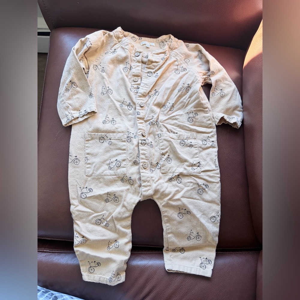 Rylee + Cru Hazel & Fawn Roman Romper Bicycle Print 12-18M - Picture 2 of 6